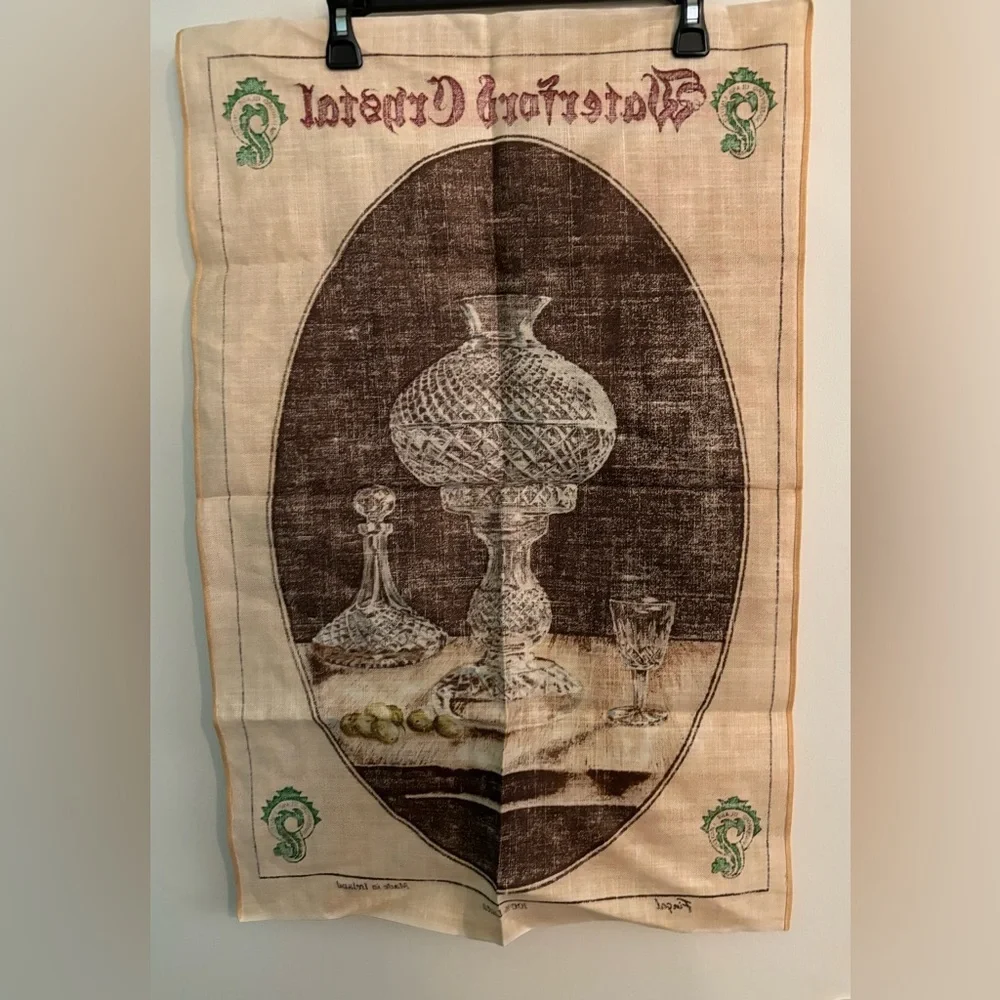 Waterford Crystal Irish Linen Tea Towel Fingal‎ Ireland NWOT